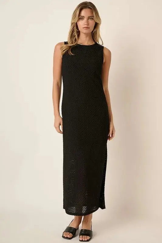 Mittoshop Side Slit Round Neck Sleeveless Dress for Women - Love Salve